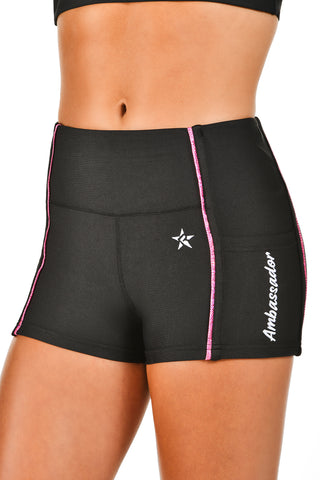 Rebel Ambassador Compression Short in Pink-SPECIAL ORDER