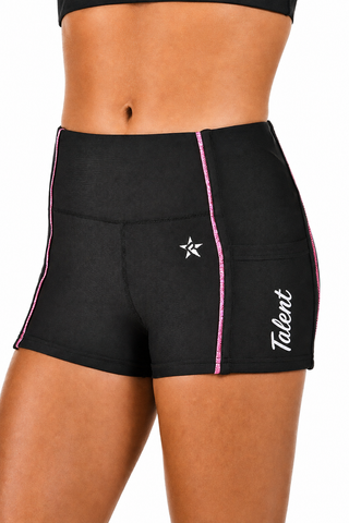 Rebel Talent Compression Short in Pink-SPECIAL ORDER
