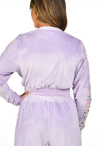 All Eyes On Rebel Talent Pullover in Icy Lavendar-SPECIAL ORDER