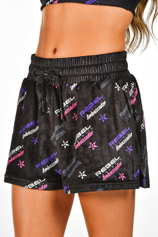 I'm A Rebel Ambassador Lounge Short in Black-SPECIAL ORDER