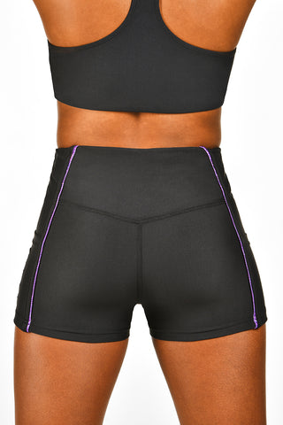 Rebel Talent Compression Short in Purple-SPECIAL ORDER