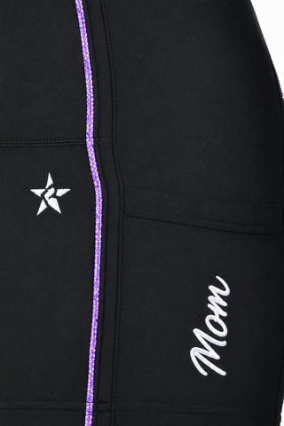 Rebel Mom Compression Short in Purple-SPECIAL ORDER