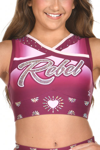 Wren Sports Bra in Maroon