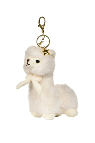 Rebel Loli the Llama Keychain in White