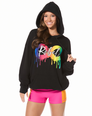 Rainbow Infinity Hoodie in Black