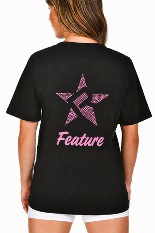 Rebel Feature Tee in Pink-SPECIAL ORDER