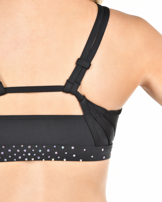 Rebel in Lights Sports Bra in Black