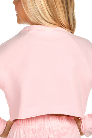 Rebel Level® Cropped Pullover in Powder Pink