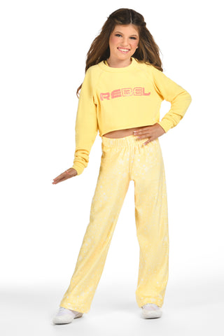 Rebel Level® Cropped Pullover in Butter Yellow