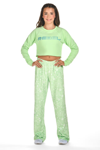 Rebel Level® Cropped Pullover in Pistachio