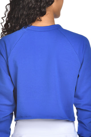 Rebel USA Cropped Pullover in Royal Blue