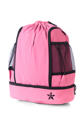 Rebel Drawstring Tote Bag in Fuchsia