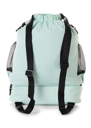 Rebel Drawstring Tote Bag in Light Aqua