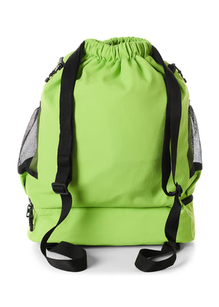 Rebel Drawstring Tote Bag in Lime Green