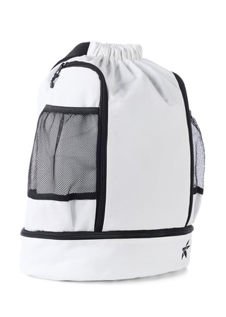 Rebel Drawstring Tote Bag in White