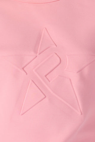 Pullover in Pink Embossed Rebel Mark