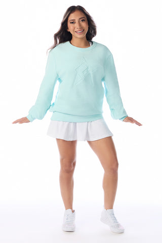 Pullover in Cloud Embossed Rebel Mark