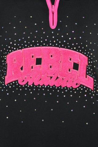 Rebel Half-Zip Pullover in Pink