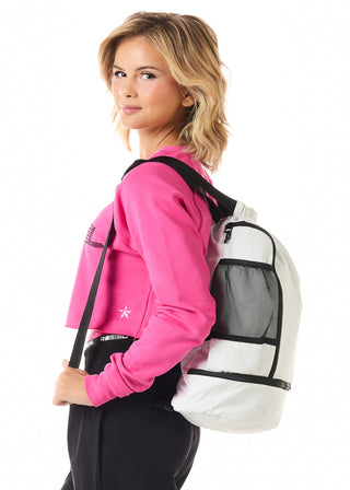 Rebel Drawstring Tote Bag in White