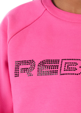 Rebel Level™ Cropped Pullover in Electric Pink