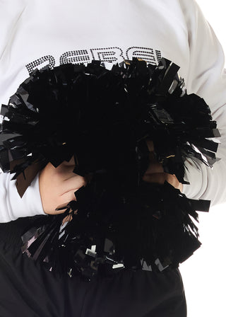 Rebel Metallic Poms in Black
