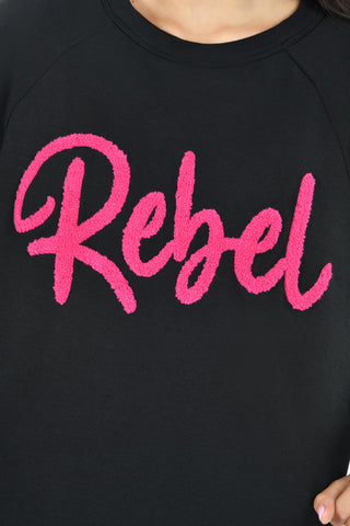 Rebel Pullover in Pink Chenille