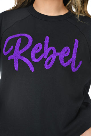 Rebel Pullover in Purple Chenille