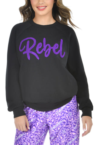 Rebel Pullover in Purple Chenille