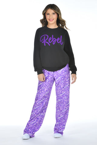Rebel Pullover in Purple Chenille
