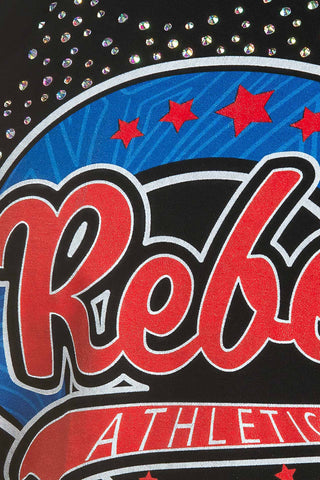 Retro Rebel Logo Tee in Black
