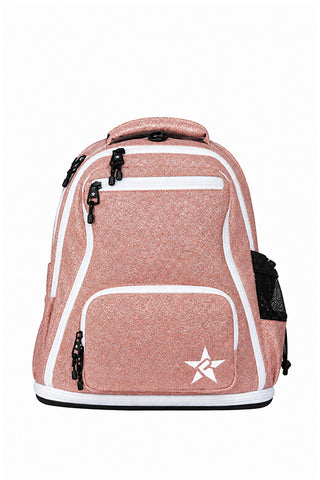 Rose Gold Rebel Baby Dream Bag with White Zipper