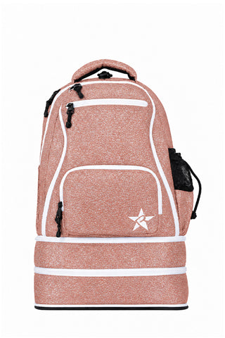 Rose Gold Rebel Baby Dream Bag with White Zipper