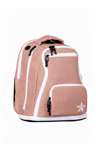 Rose Gold Rebel Baby Dream Bag with White Zipper