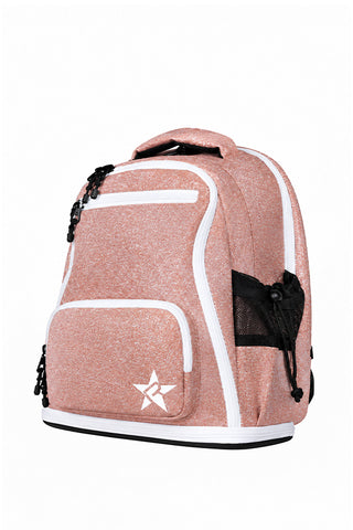 Rose Gold Rebel Baby Dream Bag with White Zipper