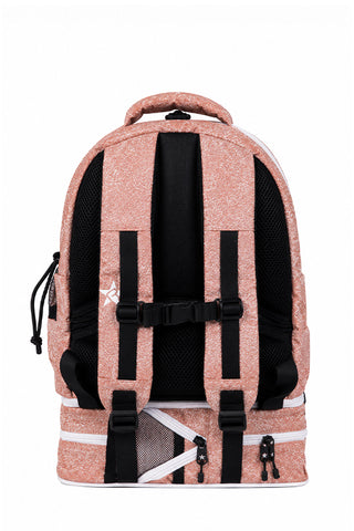 Rose Gold Rebel Baby Dream Bag with White Zipper