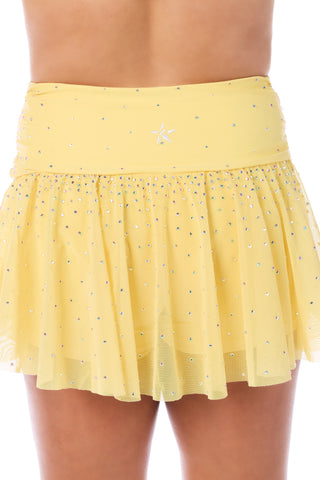 Sandy Dreams Crystal Skirt in Butter Yellow