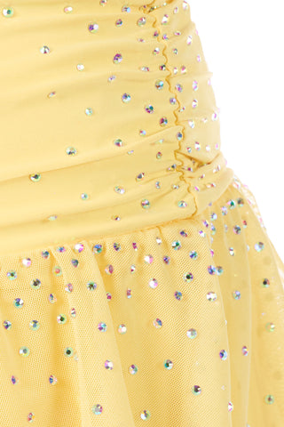 Sandy Dreams Crystal Skirt in Butter Yellow