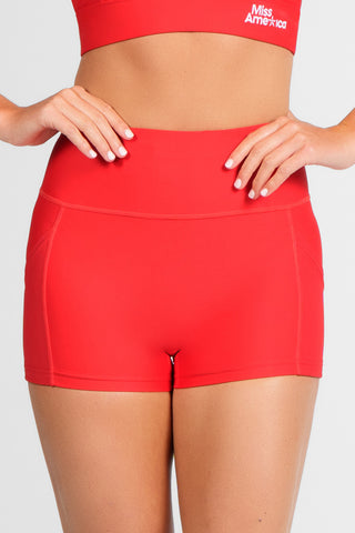 Miss America Compression Short in Onstage Sparkle