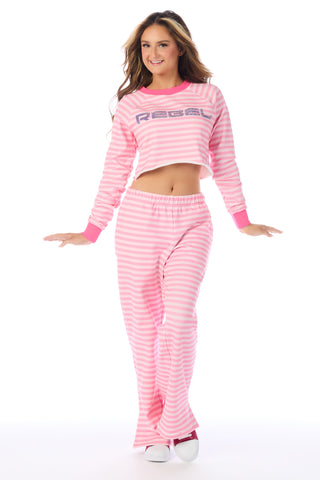 Sunset Crew Pant in Pink Skies