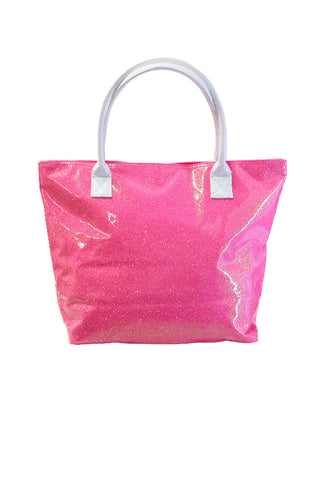 Glossy Neon Pink Rebel Tote Bag