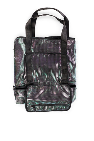 Foldable Tote in Galaxy Houndstooth