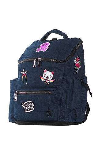 Denim Rebel Hero Backpack with Patches