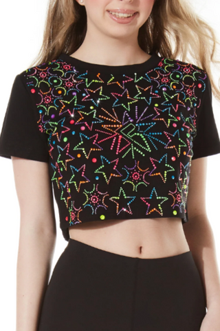 JewelLuxe Glow Getter Cropped Tee