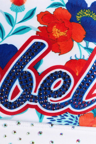 Wild Blossom Sports Bra in White