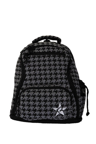 Black Houndstooth Baby Rebel Dream Bag with Black Zipper