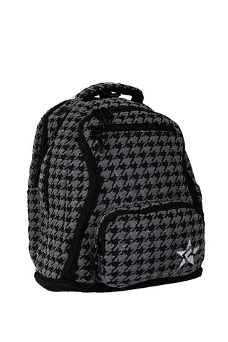 Black Houndstooth Baby Rebel Dream Bag with Black Zipper