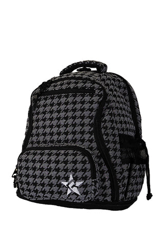 Black Houndstooth Baby Rebel Dream Bag with Black Zipper