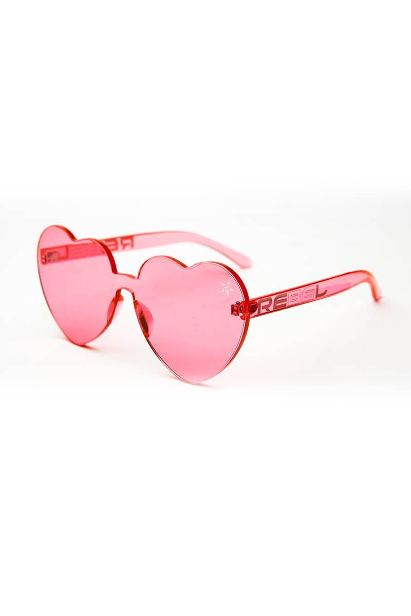 hot goggles Rebel Heart Sunglasses in Hot Pink