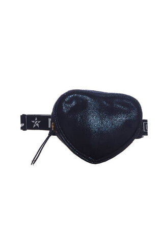 cute black fanny pack called Adult Black Faux Suede Heart Fanny Pack by Rebel Athletic