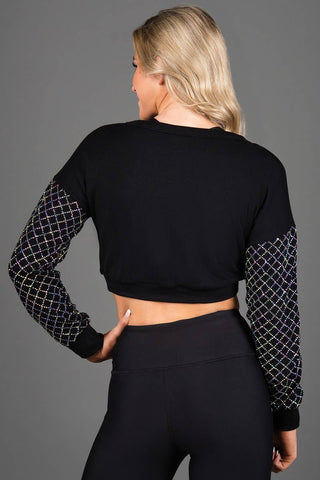 Cali Allstars Crystal Couture Top in Black - FINAL SALE